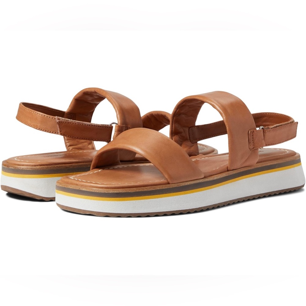 NWOB Bernardo Amber Platform Sandals in Luggage